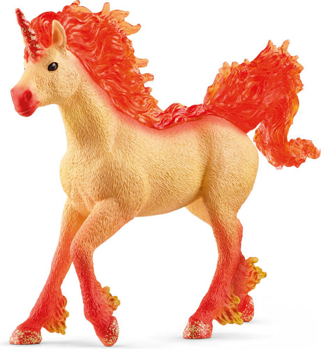 Schleich bayala - elementa fire enhjørning hingst - enhjørning legetøj - 70756