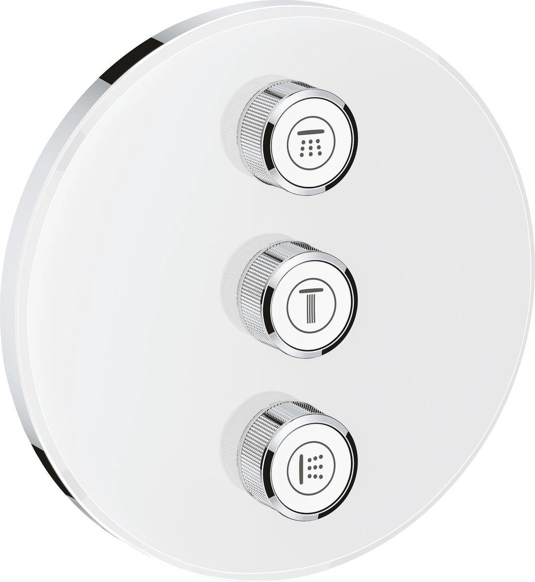 Grohe grohtherm smartcontrol - tredobbelt overflademonteret del - volumen (stopventil) - rund - hvid