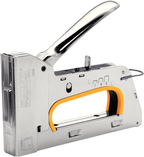 Rapid r33 - håndsømremaskine - ergonomisk - stål - med orange detalje