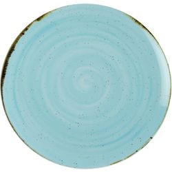 Tallerken nova saturno spættet blåt porcelæn