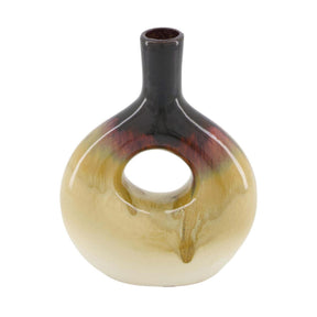 Dijk natural collections vase keramik cremebrun 16x7,5x20,5cm