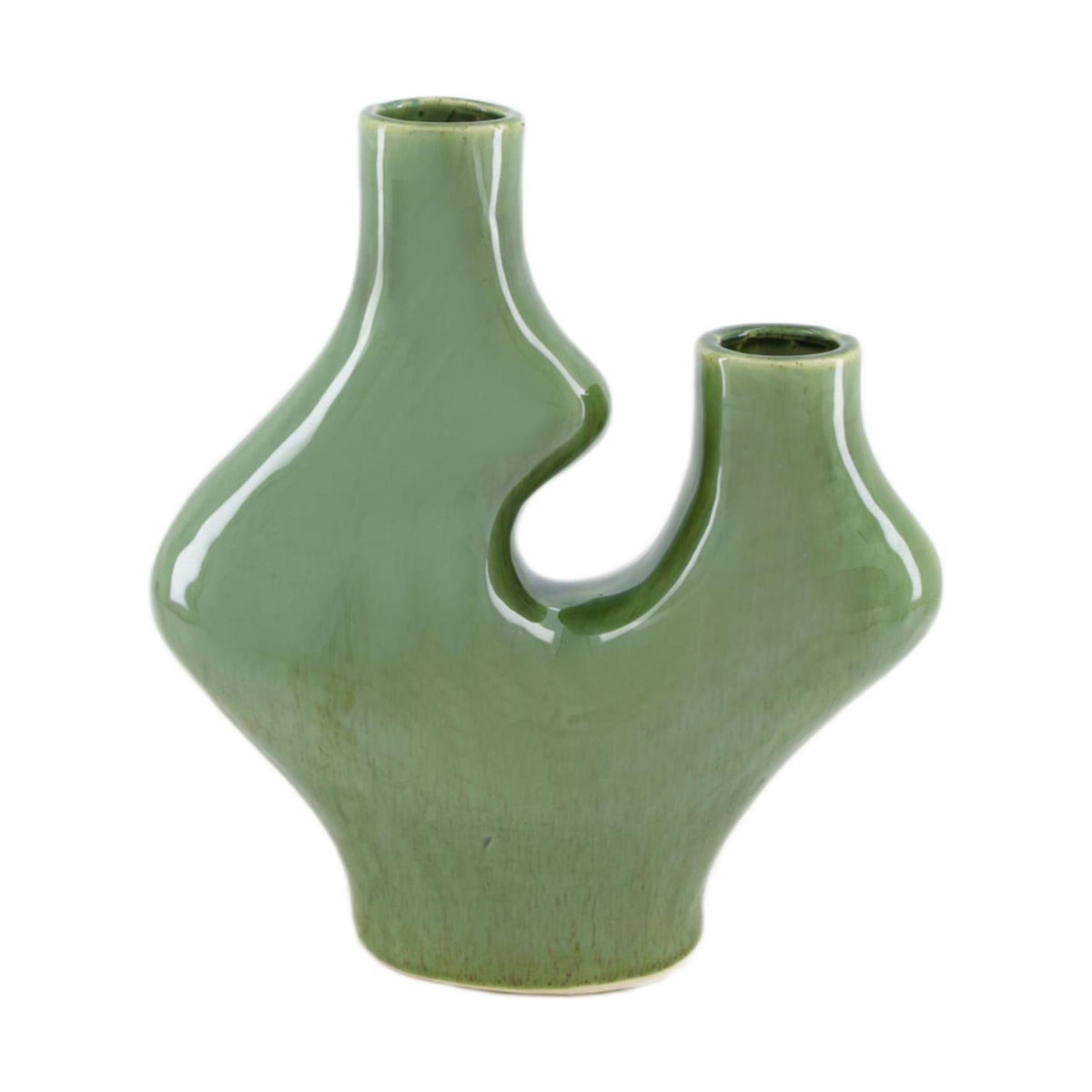 Dijk natural collections vase keramik grøn 23,5x9x25,5cm