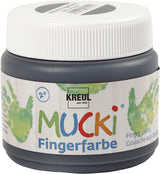 Creativ Company Mucki Finger Paint - Sort, 150 ml