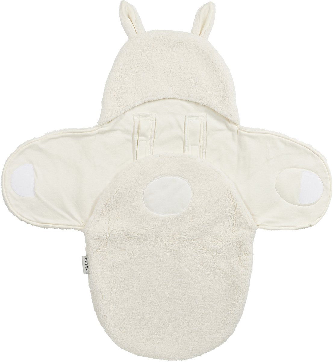 Meyco baby kanin wrap tæppe - bamse - naturlig