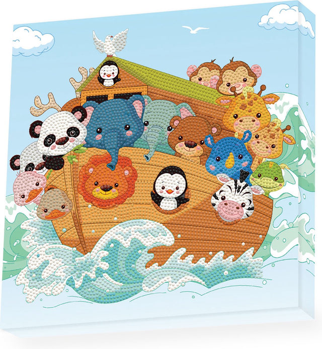 Diamond dotz® diamantdotz - diamantmalesæt - 28x28cm - dyr - Noas ark