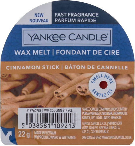 Yankee candle - cinnamon stick - wax melt - 8 branduren