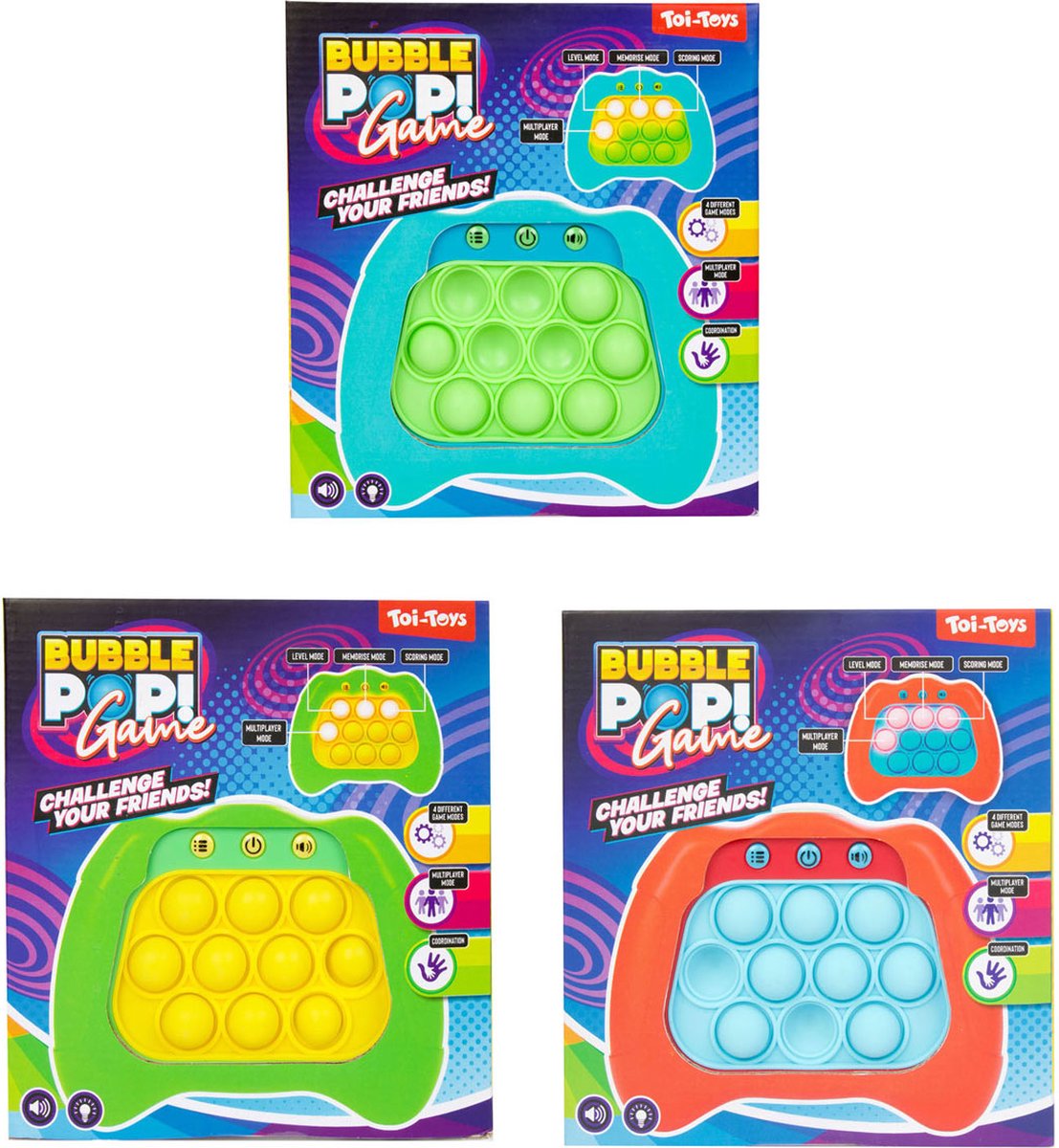 Toi-Toys hukommelsesspil boble pops controller