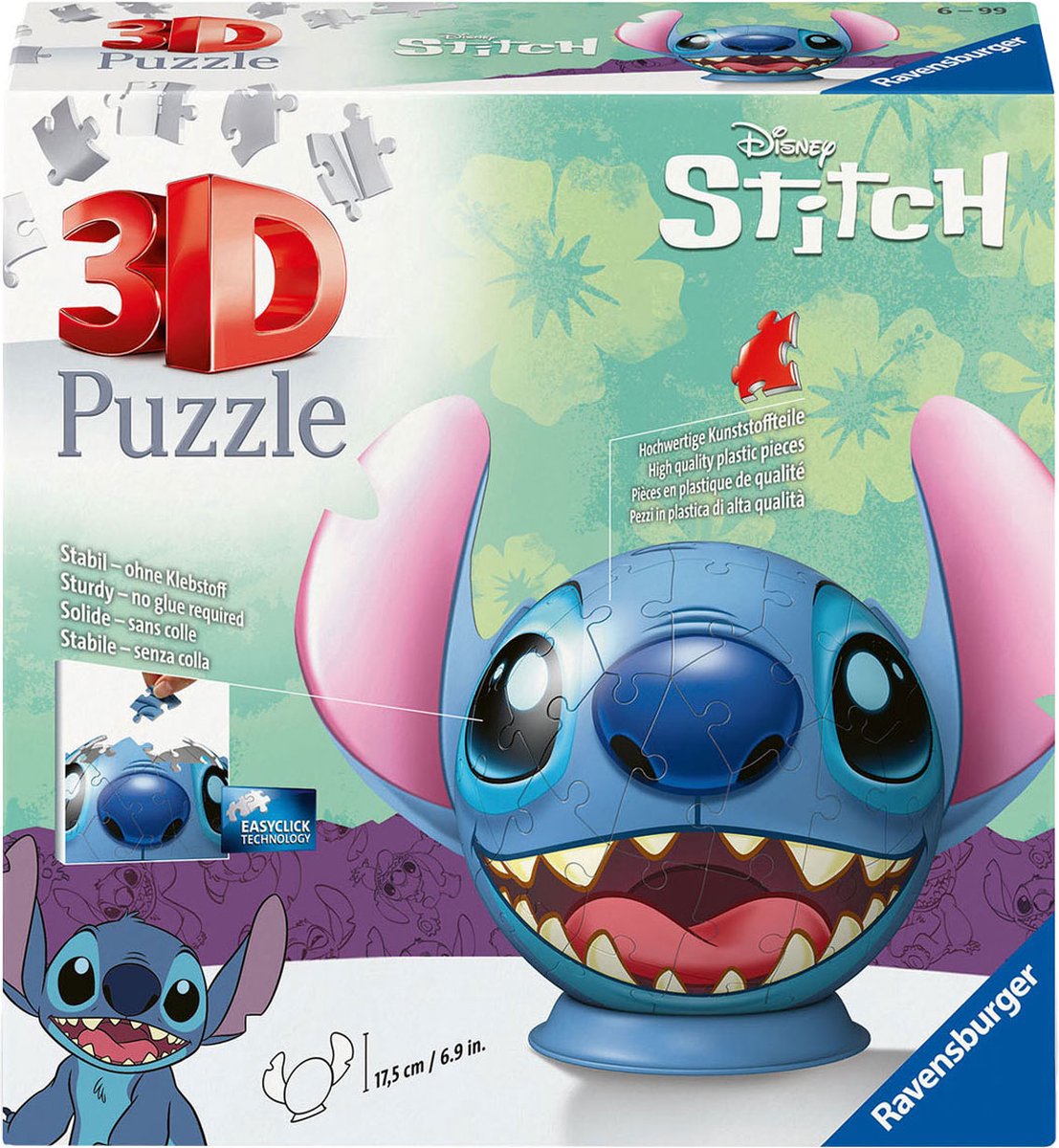 Ravensburger Disney søm med ører - 3D puslespil 72 brikker