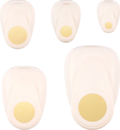 Vaessen creative pons set - figuurpons - cirkels - 5 st. - 9,5 mm tot 3,8 cm