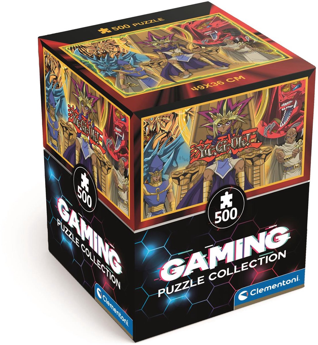 Clementoni - puslespil - 500 brikker - yu-gi-oh - spilsamling - terning - puslespil til børn og voksne
