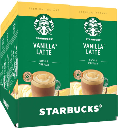 Starbucks vanilje latte instant kaffe - 6 æsker x 5 poser