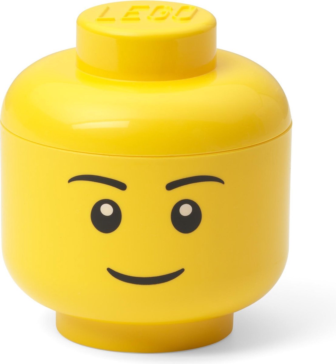 Lego - opbevaringsboks head boy mini - polypropylen - gul