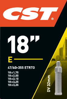 CST Inner Tube 18x1,75 ETRO 47 60-355, Ventil: Blitz Holland 32mm