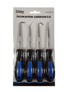 Silver set haken en grotten 4szt
