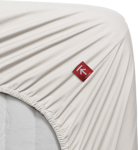 Beddinghouse - percale-katoen - split-topper - hoeslaken - 160x200 cm - gebroken wit