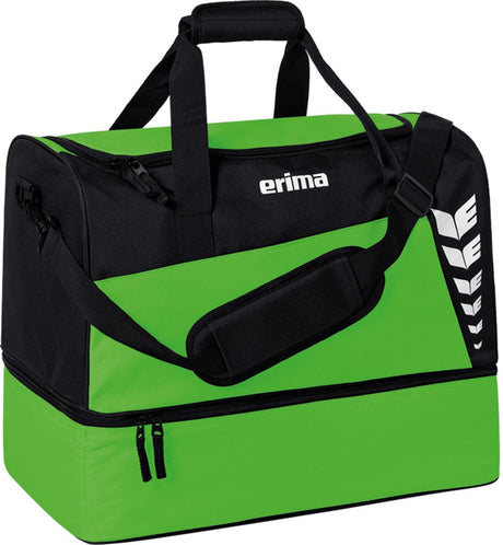 Erima six wings (lille) sportstaske med bundrum - grøn sort | størrelse: s