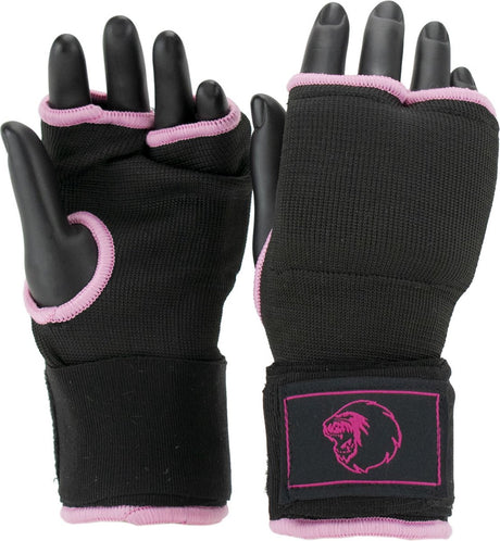Super pro combat gear binnenhandschoenen met bandage zwart roze small s