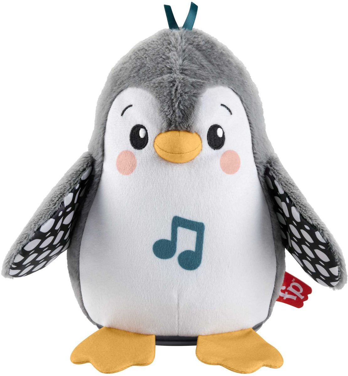 Fisher-price slingrende pingvin - 20 cm høj - interaktivt krammetøj