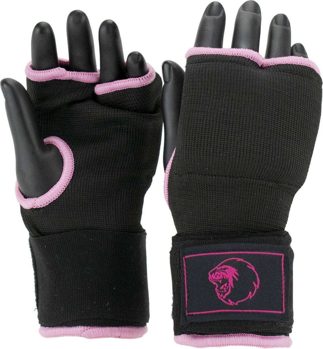 Super pro combat gear binnenhandschoenen met bandage zwart wit small