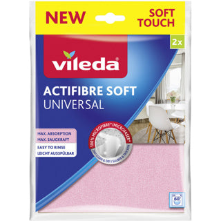 Vileda 1072057 - aktivfiber blød klud 2 stk | 5 stk