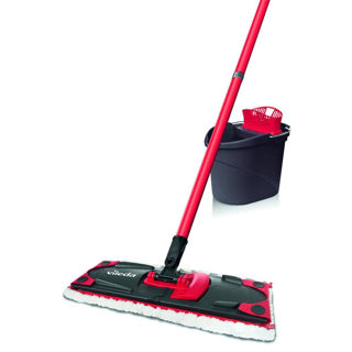 Vileda ultramax komplet sæt - flad mikrofibermoppe + spand med presse