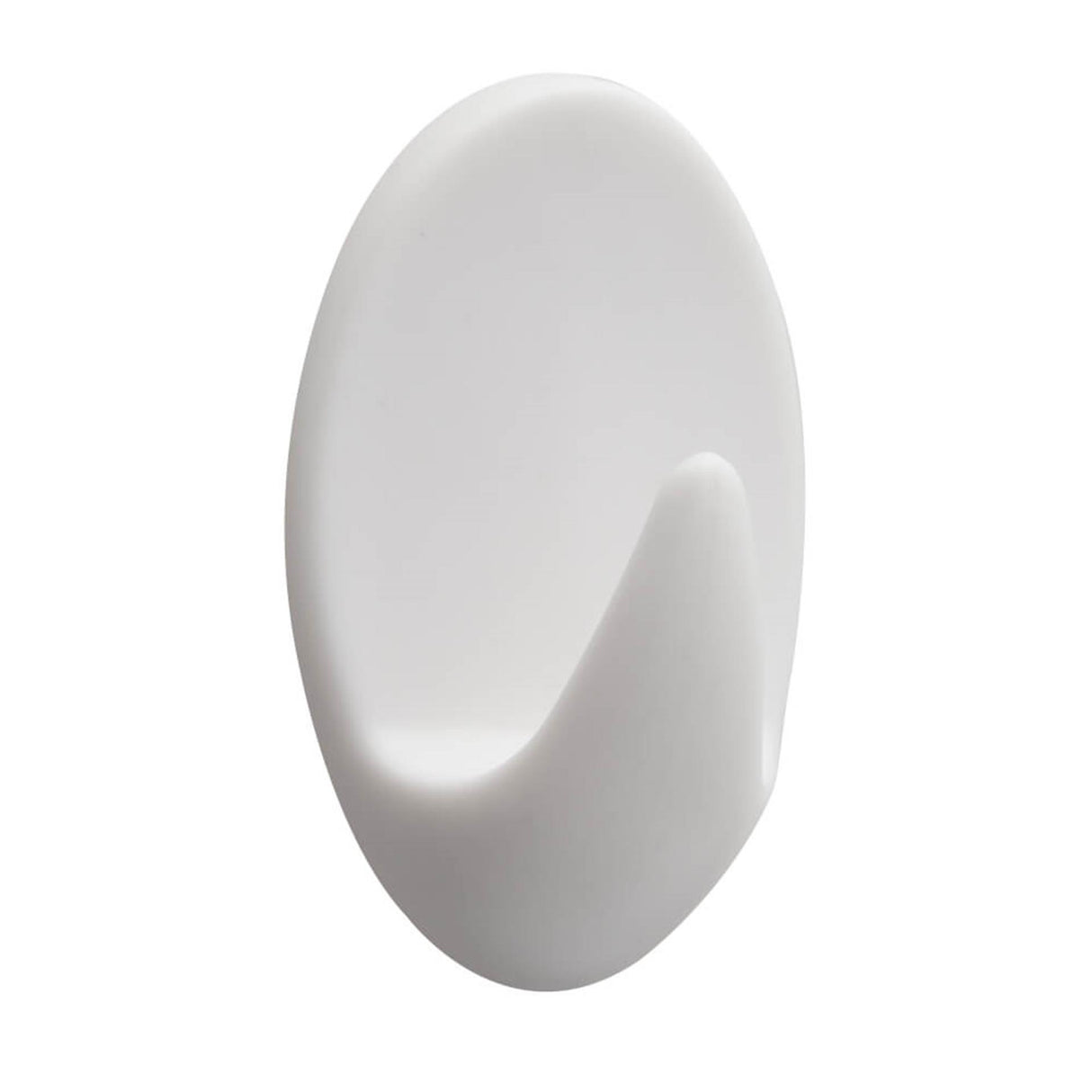 Tiger baseline selvklæbende krog oval l plast hvid sæt med 3 styk 15x53x35mm