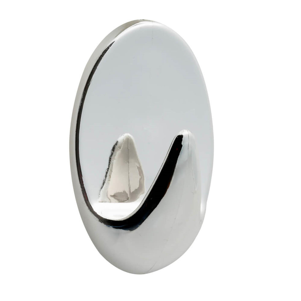 Tiger baseline selvklæbende krog oval l plastik krom sæt med 3 stykker 15x53x35mm