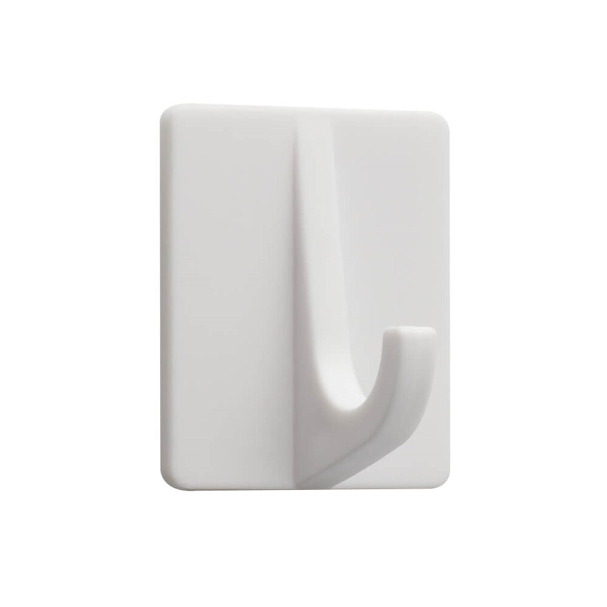 Tiger baseline selvklæbende krog rektangel s hvid plastik sæt med 6 stykker 29x32x14mm
