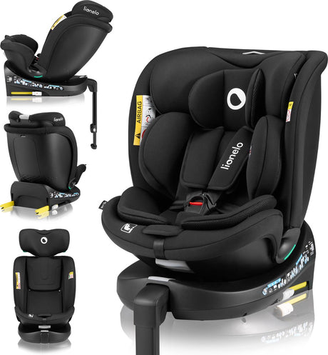 Lionelo navy i-size autostol 40–150 cm – 360° drejelig – easyturn – isofix stabiliseringsben – baglæns op til 105 cm – justerbart ryglæn – dri-sædeventilation – R129 godkendt – gruppe 0 1 2 3 – komfortsikkerhed