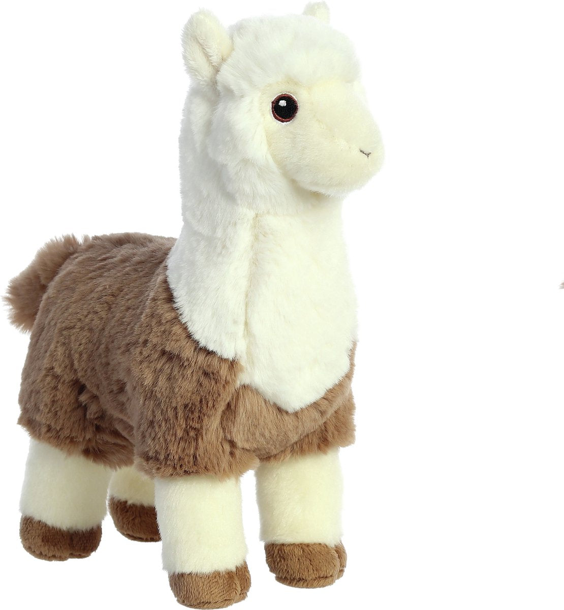 Aurora plysdyr kramme alpaka - brun hvid - 28 cm - kramme alpaca - til børn