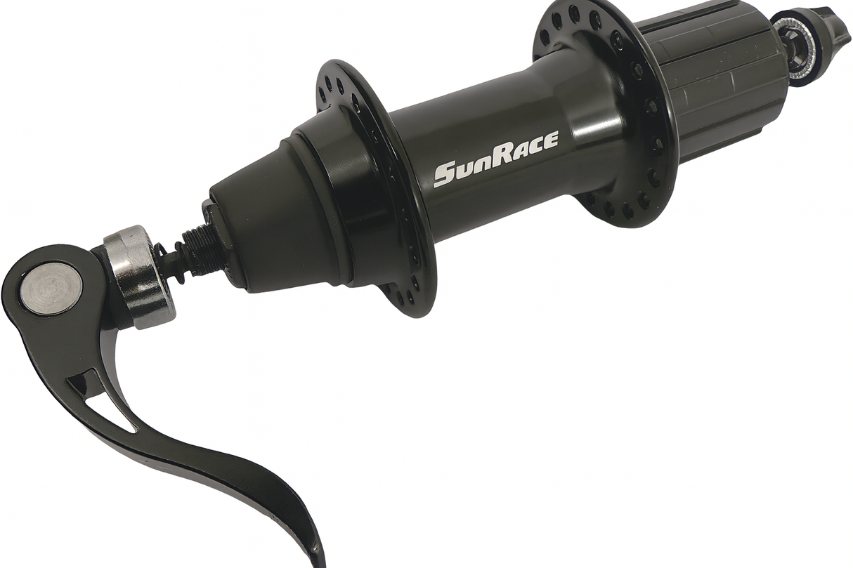 Sunrace bagnav 8 speed hbm53 - 36 huller - 135 mm - quick release - sort