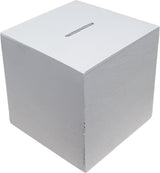 Creativ company træsparegris firkantet - hvid - l 8,7 cm x b 8,5 cm x h 8,6 cm