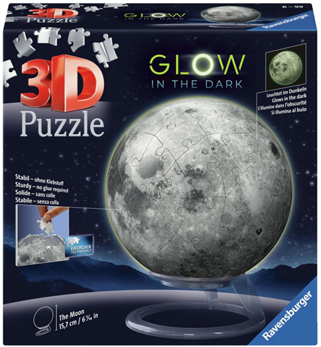 Ravensburger månen glød i mørket - 3D puslespil
