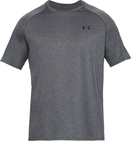 Under Armour UA Tech 2.0 SS Tee-Gry herre sportstrøje - Carbon Heather - Sort