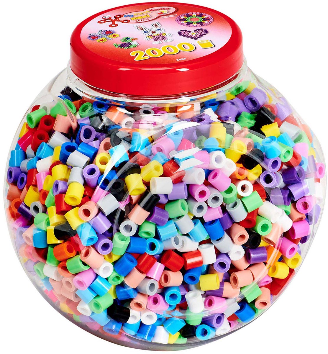 Hama maxi strygeperlesæt i pastelblandingsgryde, 2000 stk.