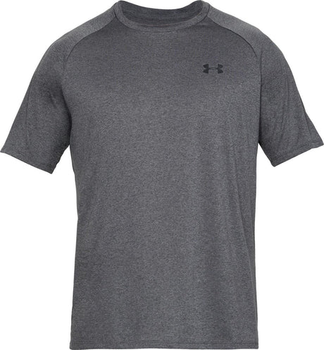 Under Armour UA Tech 2.0 SS Tee-Gry herre sportstrøje - Carbon Heather - Sort