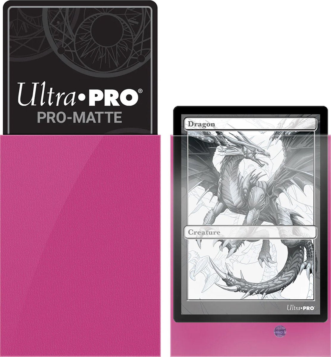 Ultrapro ærmer pro-mat lyserød d12