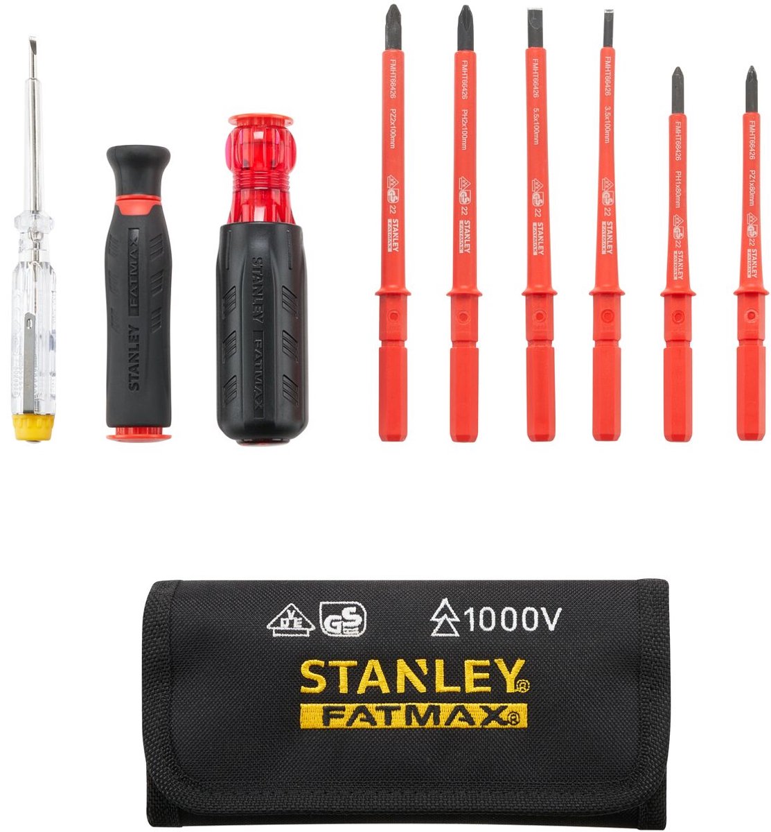 Stanley fatmax skruetrækkersæt 10 dele | vde multi-bit - fmht66426-0