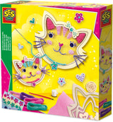 Ses creative - hobby pink - broderi - katte - hobbypiger - 4 farver - fra 6 år