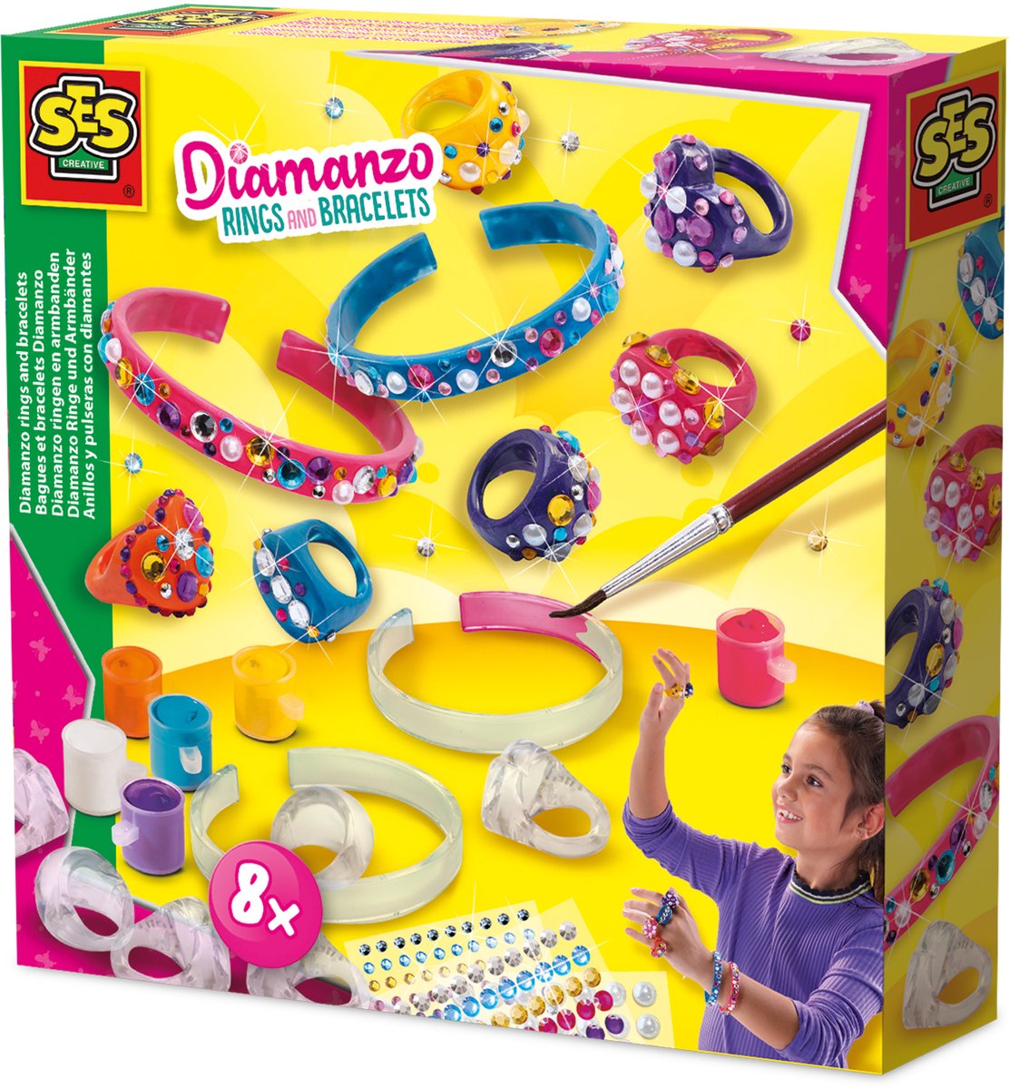 Ses creative ses diamanzo ringe og armbånd