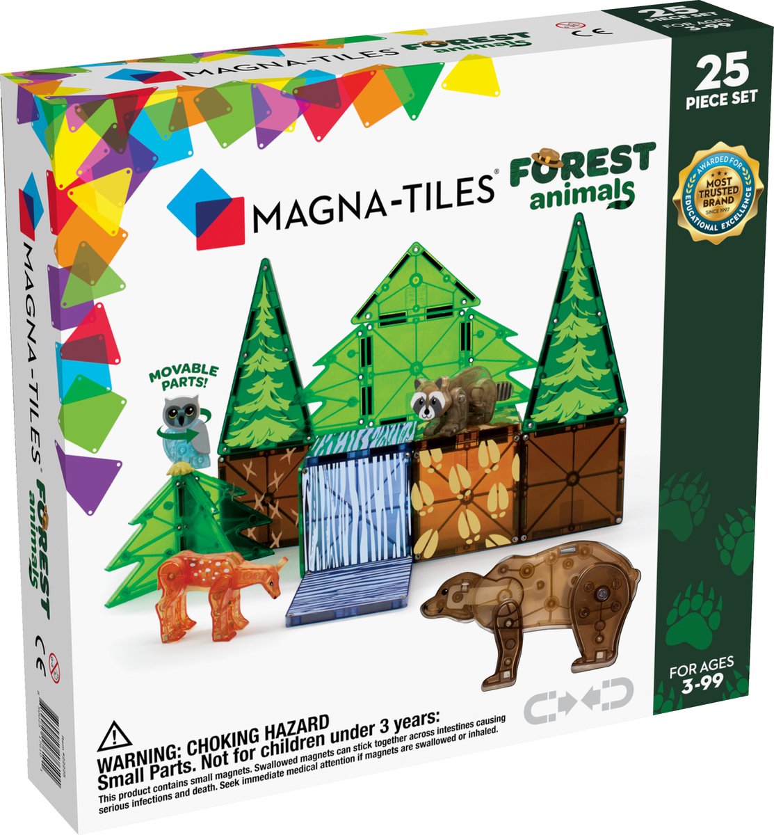 Magna-tiles magna tiles - forest animals set - magnetisch speelgoed 25 stuks