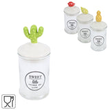 Opbevaringsglas sødt glas 13cm 4 assorteret