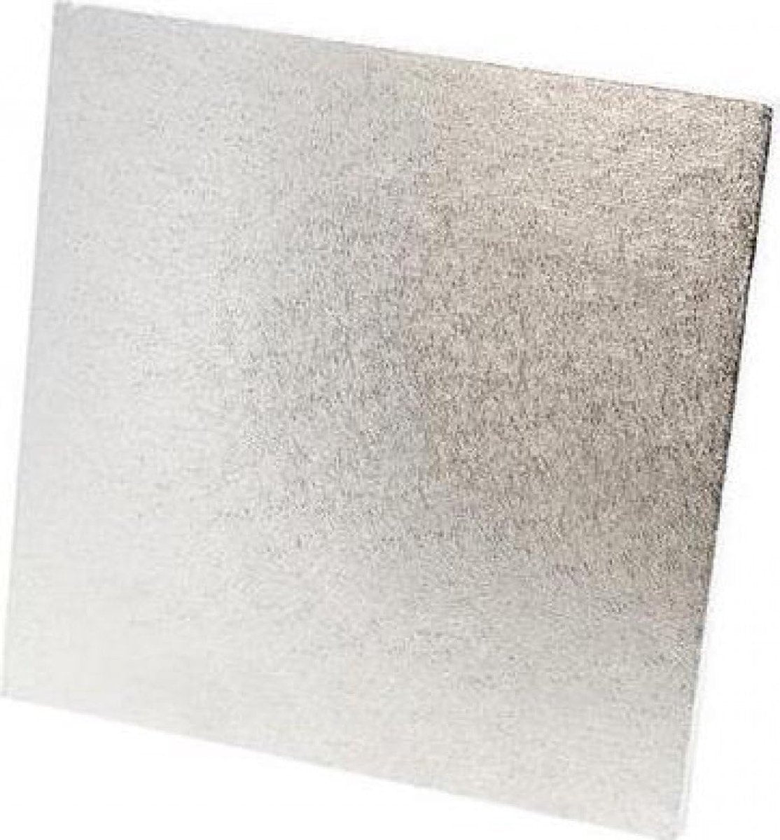 Tala firkantet kagefod - 30 x 30 cm - ekstra robust - 12 mm tykkelse - sølvfarvet - luksuriøst kagefod til tunge kager og bagværk