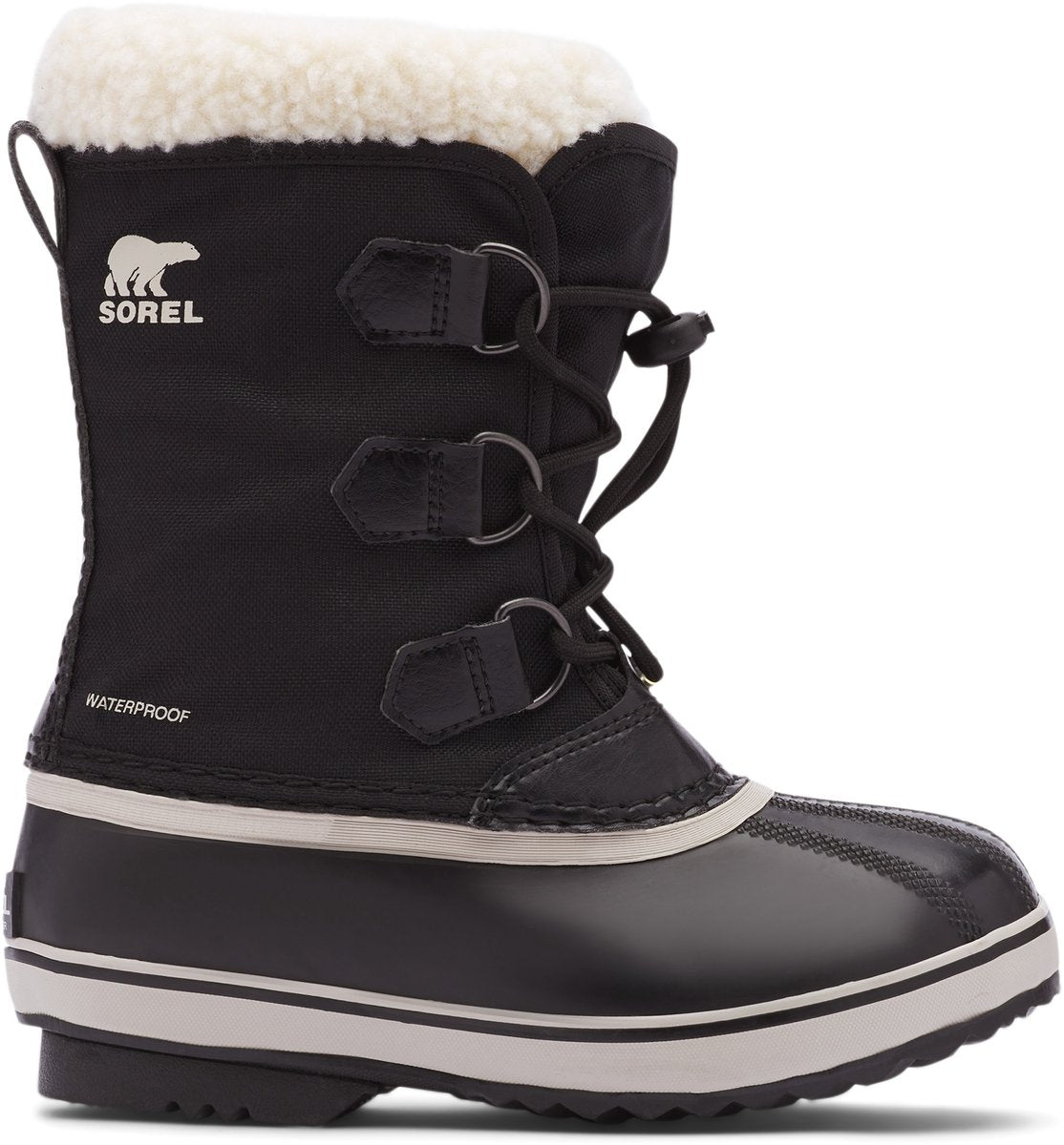 Sorel yoot pac™ nylon wp ungdom unisex snestøvler - sorte - størrelse 34