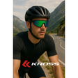 Kross cykelbriller flash UV400 polariserede linser - sort stel