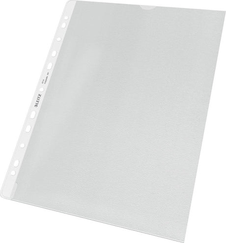 Leitz premium showtaske a4 - 30 % genbrugsplast - pp - 0,13 mm - 11 huller - 100 stykker - gennemsigtig
