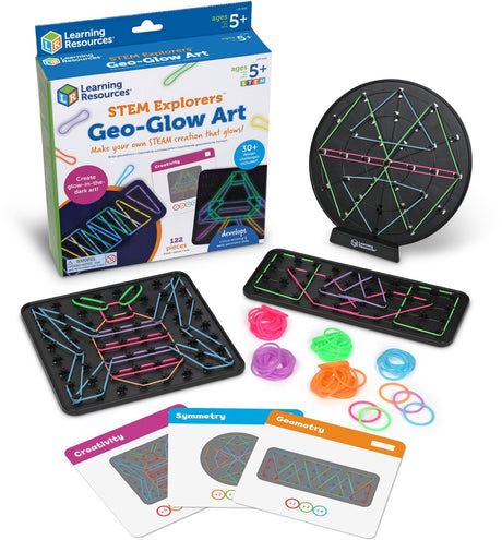 Læringsressourcer stem explorers geo glow boards - lysende geo board sæt med 2 lyspaneler - Engelsk - pædagogisk - 3+