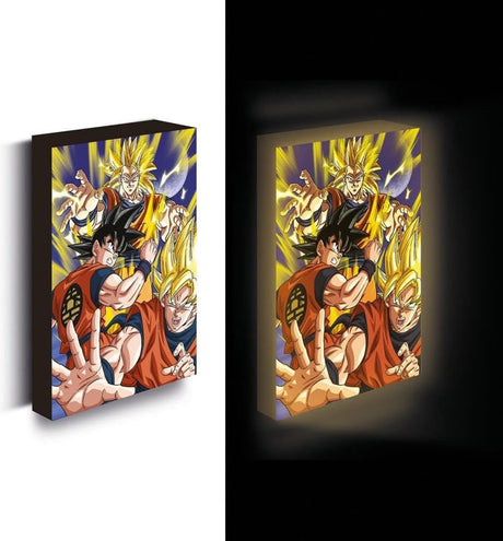 Pyramid international dragon ball z - goku super saiyan lysende lærred 30x40cm