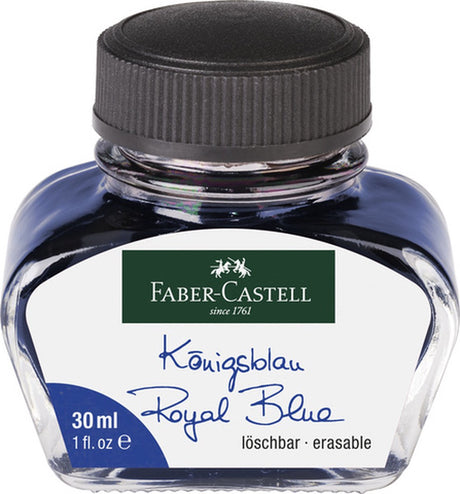 Faber-castell fyldepen blæk - kongeblå - flaske 30 ml - fc-149839