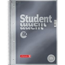 Notesblok brun a4 metallic grå
